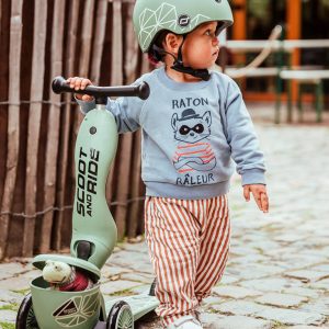 Highwaykick 1 Lifestyle Green lines – Trotinet za decu 2u1