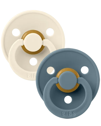 Bibs Size 1 - Ivory/Petrol dude