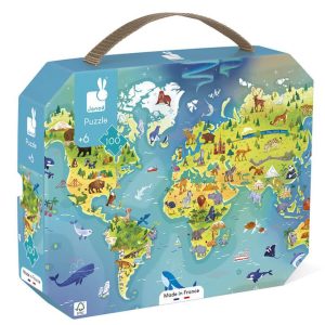 Kartonske puzzle – Mapa sveta,100 delova