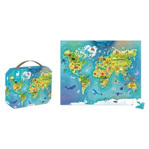 Kartonske puzzle – Mapa sveta,100 delova